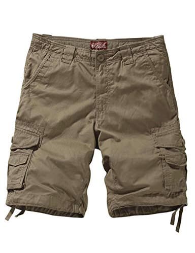 Match Men's Twill Comfort Cargo Short Without Belt #S3612 (Label Size 3XL/38 (US 36), Light Khaki) - Image 1