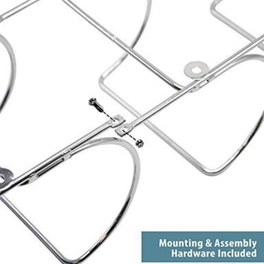 Sorbus Towel Rack Wall Mount – 6 Compartments of Silver Metal Towel Holder for Bathroom Decor Sets, Organizer for Linens, Gym, Rv, Door, Cabinet - Wine Rack Wall Mounted for Kitchen, Bar, Wine Cellar - Image 6