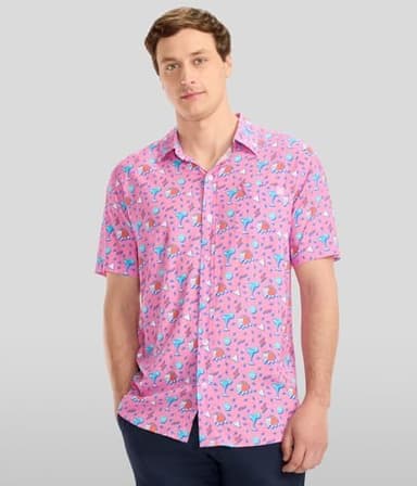 Tipsy Elves Hawaiian Shirts for Men - Casual Beach & Summer Party Shirts for Men - Stretch Fabric with Modern Fit - Image 2