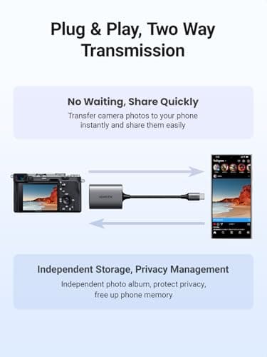 UGREEN USB C SD 4.0 Card Reader, UHS-II Micro SD Card Reader Memory Card Reader Fast for SD Micro SD SDXC SDHC UHS-II & UHS-I Cards for iPhone 16/15 Pro Max MacBook Laptop Tablet Smartphone Android - Image 6