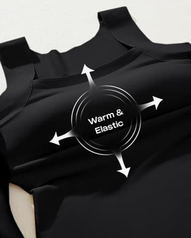 CHICME Womens U Neck Shapewear Padded Tank High Strechy Sleeveless Slim Fit Tops Camisole Soft Tops Black-L - Image 4