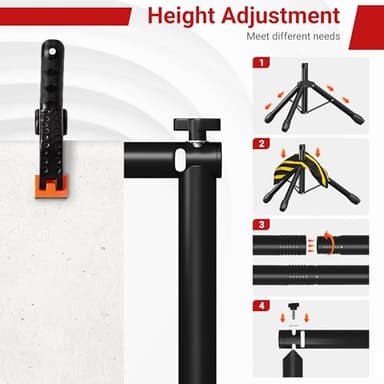 JSungo Backdrop Stand, Adjustable 10x7.5 FT Background Stand Backdrop for Parties, Photo Video Studio, Portable Photography Backdrop Stand with Carrying Bag, 6 Backdrop Clamps, and 2 Stand Bags - Image 5