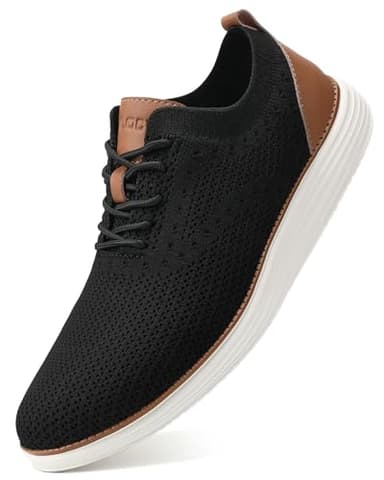 VILOCY Men's Casual Dress Sneakers Shoes Black,45 - Image 8