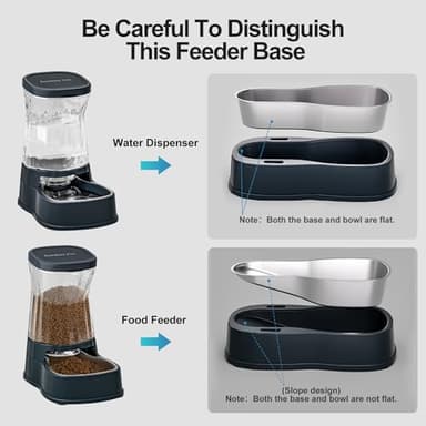 Gardner Pet Automatic Dog Water Dispenser Gravity Stainless Steel Waterer & Food Feeder Set, 100% BPA Free Large Capacity Feeding Bowls for Medium & Large-Sized Dogs Cats Other Pets -(1 Gallon x2) - Image 9