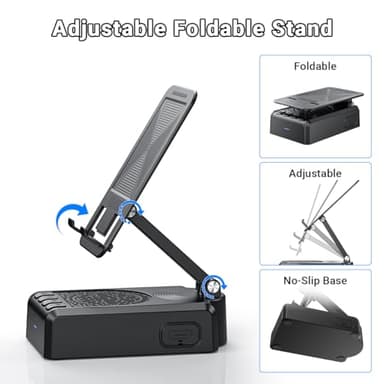 AIKELA Bluetooth Speaker with Video Scrolling Remote and Phone Stand, Phone Speaker Amplifier, Stereo Sound, Adjustable Holder, Gifts for Men Women Teens - Image 6