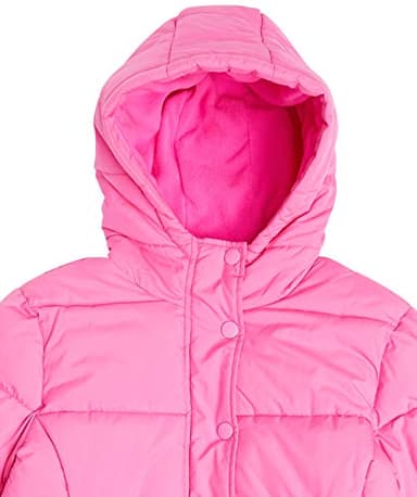 Amazon Essentials Women's Heavyweight Quilted Long-Sleeve Hooded Puffer Coat (Available in Plus Size), Neon Pink, Large - Image 6