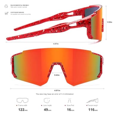 SEKKAF Youth Baseball Sunglasses for Boys Girls Age 6-12 Softball Cycling Sports Sunglasses for Kids Lightweight Frame - Image 4