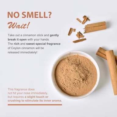 Soeos Ceylon Cinnamon Sticks 1 oz (28g) Pack of 3, Organic Cinnamon Sticks, Real Cinnamon farmed in Sri Lanka, Non-GMO, Cinnamon for Coffee, Baking, Cooking and Beverages - Image 7