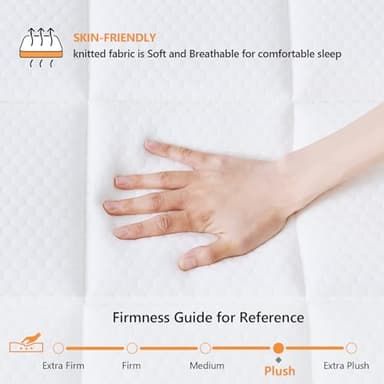 Ayeawo Queen Mattress 14 Inch, Medium Plush Pressure Relief Gel Memory Foam and Motion Isolation Pocket Springs, CertiPUR-US, Medium Plush Feel - Image 3