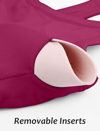 MathCat Workout Tank Tops for Women with Built in Bra, Sleeveless Gym Tops Seamless Racerback Athletic Yoga Shirts Magenta Purple - Image 6