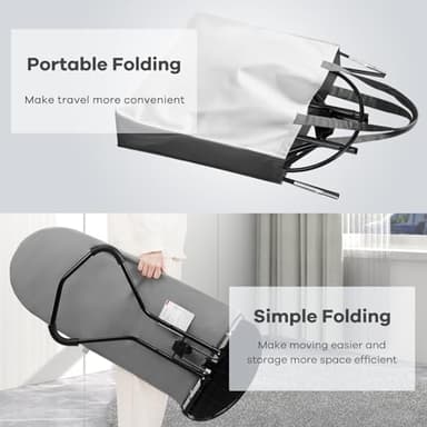 HKAI Baby Bouncer, Portable Baby Bouncer Seat for Babies 0-18 Months, 100% Cotton Fabrics, 3 Modes of use with Rocker and Stationary Options, Infant Rocker Chair with Hanging Toys-Light Grey - Image 5