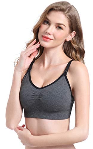 Suekaphin 5PACK Nursing Bra Wireless Bra Women's Sleeping Maternity Bra Breastfeeding Bra,X-Large,Sort CC-A - Image 6