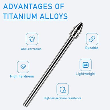 No Wore Out Titanium Alloy Replacement Fine Tips fit for Kindle Scribe Basic and Premium Pens Digital Pen, Smooth Ballpoint Note Taking Backup Nibs,2 Pcs,Gray - Image 6