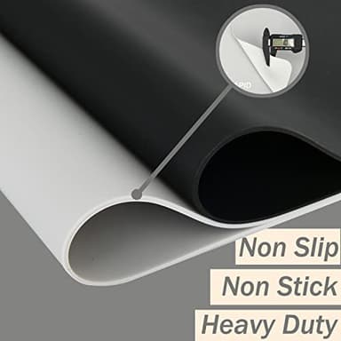 Extra Large Silicone Mat 36" x 24" Place Mats, Heat Resistant Mat for Kitchen Countertop Protector, Thick Placemats Washable Silicone Mats for Kitchen Counter Mat Dining Table Mat, Grey, Sapid - Image 3