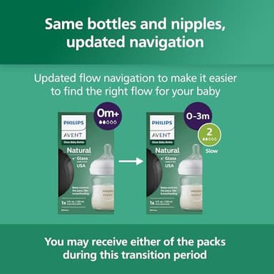 Philips Avent Natural Glass Baby Bottle with Natural Response Nipple (Slow Flow, Flow 2), 4oz, SCY910/01 - Image 9