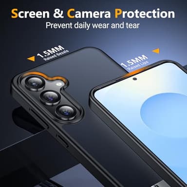 SPIDERCASE Magnetic for Samsung Galaxy S25 Case, [3 Stand Ways][ Military Grade Drop Protection] with Invisible Stand Shockproof Slim Case for Samsung Galaxy S25 6.2", Black - Image 5