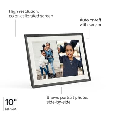 Aura Digital Picture Frame - 10.1" HD Mat Display | Wirecutter's Best Digital Frame for Gifting - Send Photos Directly from Your Phone from Anywhere | Quick & Easy Setup Over WiFi - Free App | Black - Image 4