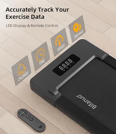 Bifanuo Walking Pad - Under Desk Treadmill for Home/Office, Portable with Remote Control LED Display - Ideal for Fitness Enthusiasts - Image 4