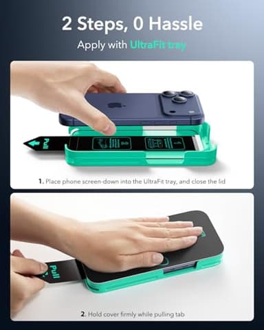 ESR 3 Pack 9H+ Glass for iPhone 17 Pro Max Screen Protector, [Military-Grade Shatterproof], with AR Anti-Reflective Technology, Armorite Ultra-Tough Tempered Glass with Ultra Fit Tray - Image 3