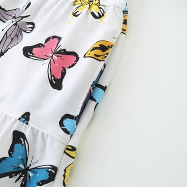 Baby Toddler Girls' Dresses Spring Easter Cotton Swing Tiered Casual Twirly Playwear Sundress Clothes Clothing Outfits with Pockets Butterfly 2t - Image 6