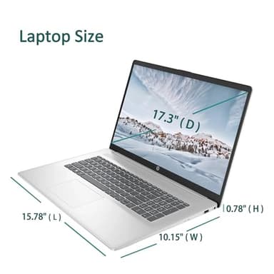 HP 17.3" Laptop, Full HD (1920 * 1080) Display, AMD Ryzen 5 Processor (Beats i7-11370H), 32GB RAM, 1TB SSD, Windows 11 Home, Webcam, Wi-Fi, Bluetooth, Natural Silver, Alpacatec Accessory (Renewed) - Image 5