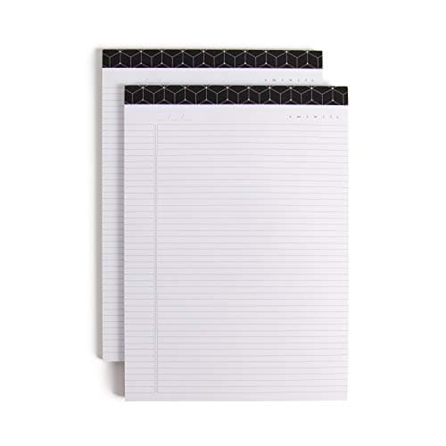 U Brands Fashion Letter Pad Refill, Black, 2 Pack - Image 1