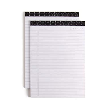 U Brands Fashion Letter Pad Refill, Black, 2 Pack - Image 1