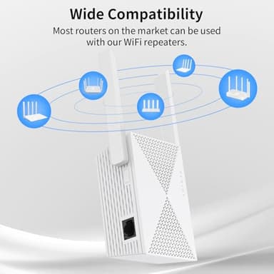 2025 Fastest WiFi Extender Signal Booster - Coverage Up to 9999 sq. ft, Easy Setup, Long Range WiFi Extender, Ethernet Port & Access Point, and Stable Internet Performance with 60+ Devices - Image 6