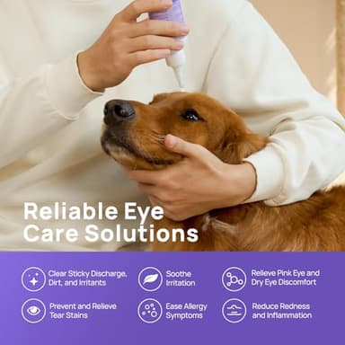 HICC PET Dog Eye Drops 5.1 fl oz Eye Drops for Dogs and Cats Vet-Recommended Dog Eye Infection Treatment to Soothe Infection Allergy, Relieve Dry Eyes Pink Eyes, Pet Tear Stain Cleaner - Image 2