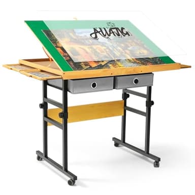 ALL4JIG 1500 Pieces Jigsaw Puzzle Table with Legs, 34.2"x25.2" Adjustable Puzzle Board for Adults, 3-Tilting Angles, Multi-Functional with 4+2 Drawers & Protective Cover - Image 1