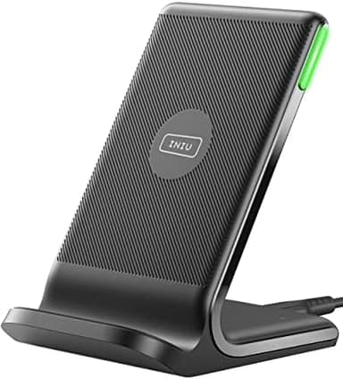 INIU Wireless Charger, 15W Fast Qi Certified Wireless Charging Station with Sleep-Friendly Adaptive Light Compatible with iPhone 17 16 15 14 13 12 Pro Max Samsung Galaxy S25 S24 S23 Note 20 Google etc - Image 4