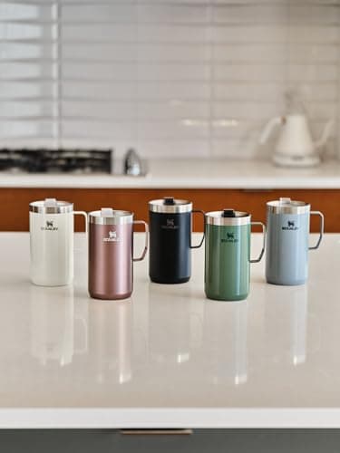 Stanley Stay-Hot Camp Mug 24 oz | Press Fit Drink Through Lid | Cup for Coffee, Tea and Drinks | Insulated Stainless Steel Coffee Mug | BPA-Free | Hammertone Silver - Image 4