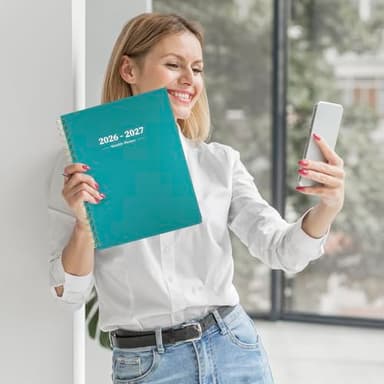 Ymumuda 2026 Planner-2 Year Monthly Planner 2026-2027, JAN.2026 - DEC.2027, 8.5" x 11", 26-27 Monthly Calendar,Large Planner with Spiral Bound, 24 Months Perfect for School Office Schedule - Turquoise - Image 4