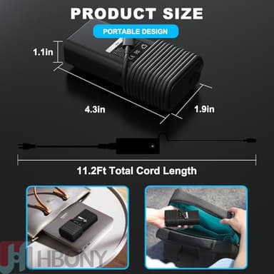 HBONY 65W 60W USB Type C Charger Compatible with Dell Laptop Latitude 5540 5440 7440 5450 e5430 5430 5530 7430 3450 5550 5350 7450 5420 7420 5520 e5440 Power Cord, XPS 13 Computer AC Adapter - Image 3