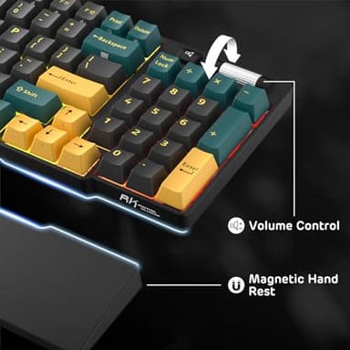RK ROYAL KLUDGE RK96 RGB Limited Ed, 90% 96 Keys Wireless 3-Mode BT5.0/2.4G/USB-C Hot Swappable Mechanical Keyboard w/Wrist Rest, Volume Control, Software, Massive Battery, RK Viridian Switch - Image 5