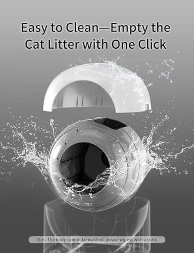 Automatic Cat Litter Box Self Cleaning,Smart Litter Box with 10 Safety Sensor Radars,100L Electric Cat Litter Boxes with Stairs for Multiple Cats,APP-Control,Advanced Odor Control OMCPET (White) - Image 9
