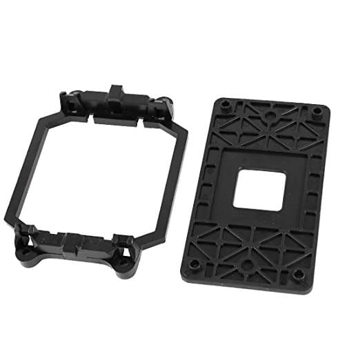 uxcell a13121900ux0265 a13121900ux0265 AMD Plastic CPU Fan Stand Bracket Base Black with Four Screws for AM2 AM3 Socket, Plastic - Image 1