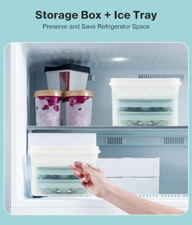 Ice Cube Tray with Lid and Bin – Round Ice Cube Trays for Freezer, BPA-Free Food-Grade Ice Mold, Stackable Ice Ball Maker, Iced Bucket Kits, Circle Ice Tray for Cocktails, Whiskey, Coffee, and Drinks - Image 4