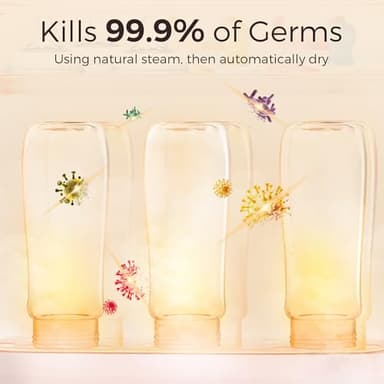 Bottle Sterilizer and Dryer, All-in-One Electric Steam Sterilizer Bottle Sanitizer for Baby Bottles, Pump Parts Accessories Newborn Essential Bottle Warmer for Breastmilk & Thaw (Pink) - Image 4