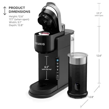 Keurig K-Café Barista Bar Single Serve Coffee Maker and Frother, with 3 Brew Sizes, Hot and Cold Coffee Capabilities, 2oz Coffee Shot Button, Black - Image 6