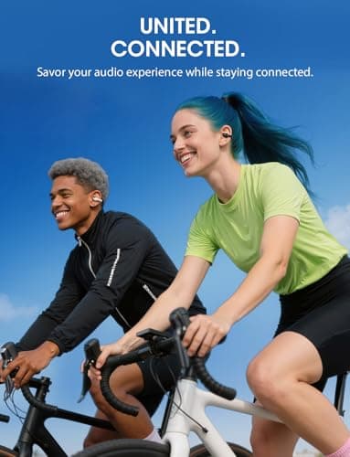 Open Ear Wireless Earbuds, Bluetooth 5.4 Clip on Earbuds with Mic, Open Ear Headphones with Charging Case LED Display, 44H Play, IP54 Waterproof, Lightweight Comfort for Running Sport Workout (White) - Image 7