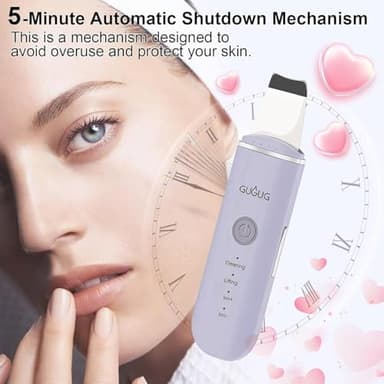 GUGUG Skin Scrubber Face Spatula Skin Spatula Pore Cleaner Blackhead Remover Tools for Facial Deep Cleansing-4 Modes, Purple - Image 7
