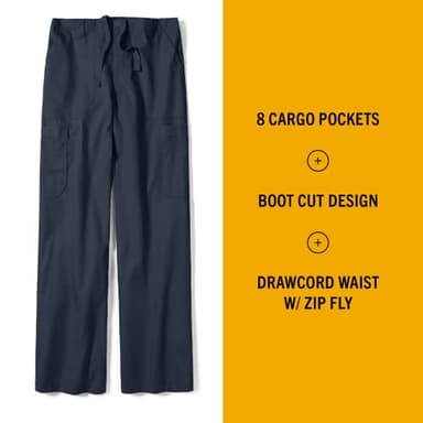 Carhartt Scrubs C54108 Men's Classic Fit Ripstop Boot Cut 8-Pocket Cargo Pant - X-Large - Navy - Image 2