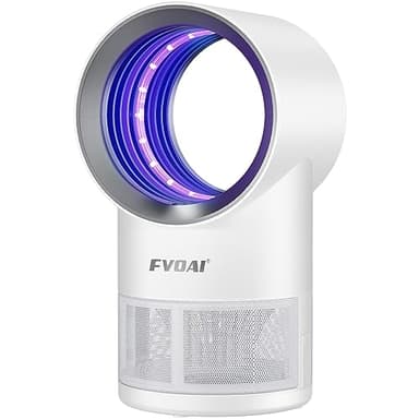 Fruit Fly Trap for Indoors, Fly Traps Indoor for Home Indoor Insect Trap with Suction, Time Setting, Bug Light & 10 Pcs Sticky Glue Boards (White) - Image 1