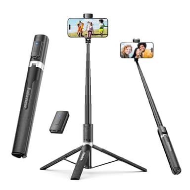 Selfie Stick Travel Tripod for iPhone Wireless Remote for Selfies, Extendable Selfie Stick for iPhone, iPhoneTripod for Video Recording, 60 inch, Black - Image 7