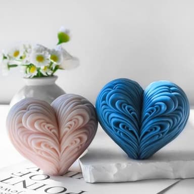 Silicone Flower Heart Mold - Rose Silicone Resin Casting Molds for Candle & Resin & Soap Craft Supplies - Image 7