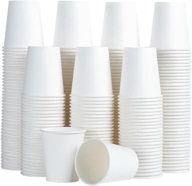 SIUQ 600 Pack 5 oz Paper Cups, Disposable Mini Bathroom Mouthwash Cups, Hot/Cold Drinking Cups, White Disposable Paper Cups for Bathroom, Home, Party, Office, Picnic, Travel - Image 1