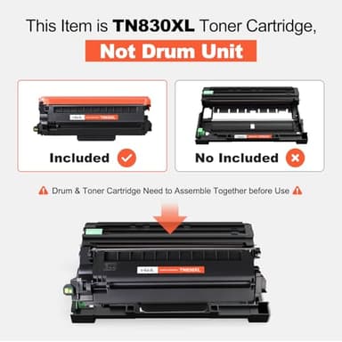 v4ink TN830XL Toner Cartridge Ink for Brother HL-L2460DW Printer Replacement for TN830 XL TN830 TN-830 Toner Set for DCP-L2640DW HL-L2405W HL-L2400D MFC-L2820DW HL-L2480DW Printer, 4PK High Yield - Image 2