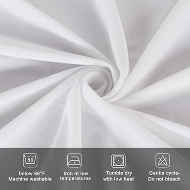 BIFENBI 6FT White Fitted Tablecloths for Rectangle Tables, 2 Pcs - Stretch Spandex Table Cover Protector for Banquet, Massage Bed, Wedding, Birthday, 72 Length x 30 Width x 30 Height Inches - Image 3