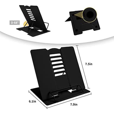 Metal Book Stand Adjustable Book Holder for Reading - Image 3